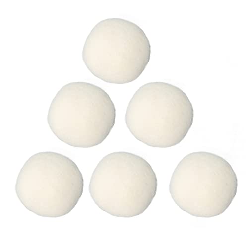 Drogen Bal, 6 st Wol drogen ballen Adsorb Onzuiverheden Verminder Static Eliminate Odor voor thuis (4 cm)