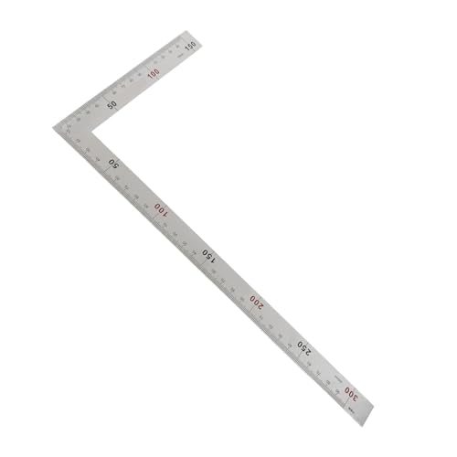 L-vormige Framing Vierkante Roestvrij stalen rechthoek Liniaal 90 Degree Hoek Liniaal voor binnen en buiten Afmetingen(300mm*150mm)