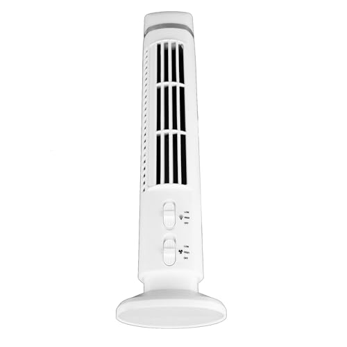 Bladless Tower Fan 90 Degree Oscillation Stille koeling voor thuis kantoor ABS materiaal wit (WHITE) 5