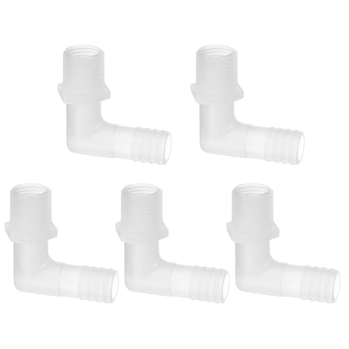 5/8" G x 5/8" slang Barb passen L Elbow Fittings, 5st Plastic Barbed Wire Pipe Connector Joint Splicer Mender Adapter Unie voor gas brandstof vloeibare lucht