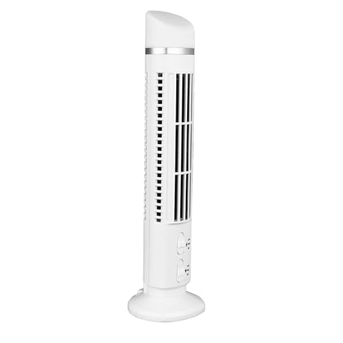 Bladless Tower Fan 90 Degree Oscillation Stille koeling voor thuis kantoor ABS materiaal wit (WHITE)