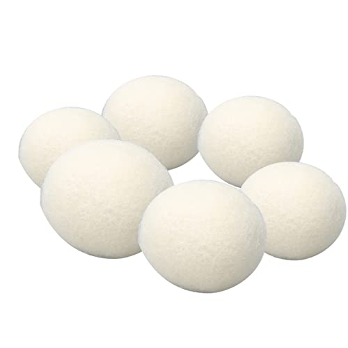 Drogen Bal, 6 st Wol drogen ballen Adsorb Onzuiverheden Verminder Static Eliminate Odor voor thuis (4 cm)
