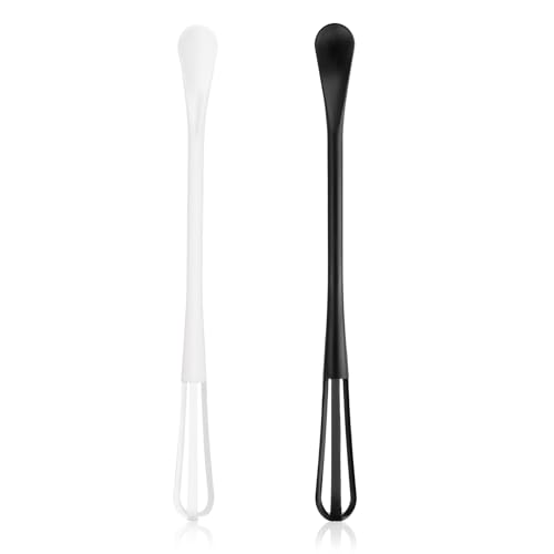 Multifunctionele Mini Whisk, 2 stuks Small 2-in-1 Whisk Utensil Mini Sugar Lepel Small Mixing Ballon Whisk Wisking Tool Set voor het mengen van Whips Ingrediënten Mixing Sausen