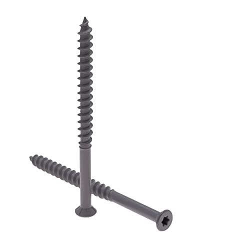 8mm x 65mm lichtgewicht Betonschroef met verzonken TX30 Torx Head, Coarse Thread Sharp Point Direct bevestigingsschroef, C4 Corrosiebestendig verankeren voor buiten (10 PCS)