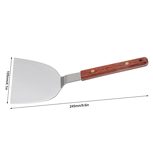 Teppanyaki Spatula Roestvrij staal Hamburger Turner Scraper Pancake Keuken Steak Fried Shovel Metal Griddle Spatula (105MM)