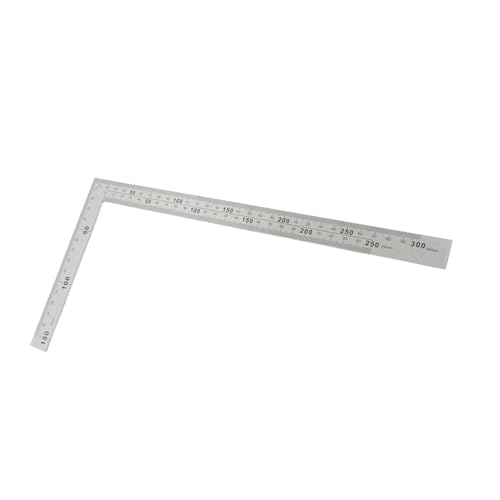L-vormige Framing Vierkante Roestvrij stalen rechthoek Liniaal 90 Degree Hoek Liniaal voor binnen en buiten Afmetingen(300mm*150mm)