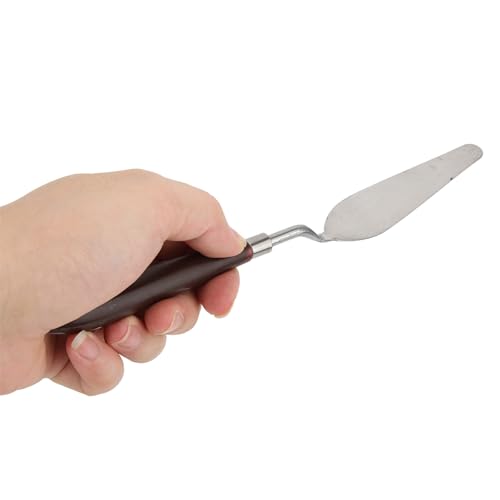 18 Stuk Spatula Set, Roestvrij stalen spatula, houten handvat Spatula, Olieverf voor canvas, acrylverf (18 stukken) 5