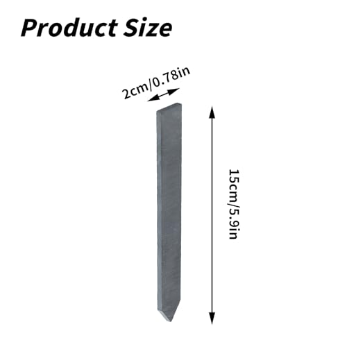 Plantenetiketten, Slate Plant Labels, 15x2cm Herbruikbare Tuinaanwijzers, Outdoor Plant Marker Labels met Krijt voor Kruiden, Potplanten en Bloemen