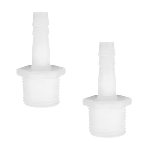 2st Plastic slangenreducer Pagoda Pipe Fittings, 8mm OD Barbed Wire Tube Connector x G 1/2 Male Thread Adapter Connector, voor Aquarium, Air Line