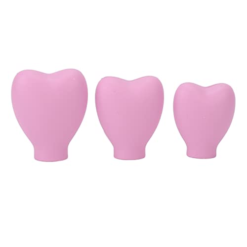 3 Make-up penseelbeschermer Make-up borstelhoes reizen, Portable Silicone hartvorm Cute Cosmetic Penseel Guard Hoes voor reizen Huis, voor vrouwen en meisjes