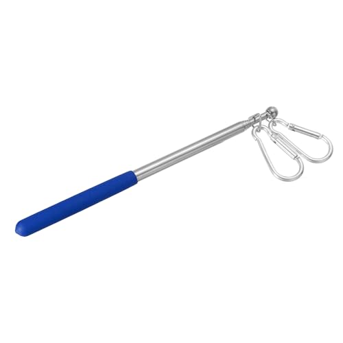 Telescopische vlag Rod 1 stuk Portable Telescopische roestvrij stalen vlag Bar met klem voor leraren Tourist Guides Blauw