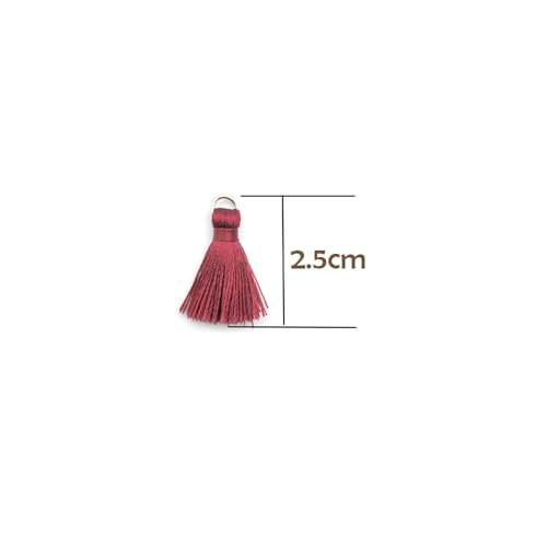 Verpakking van 50 Mini Tassel hangers, 2 cm, Silky Straight Fringes, Tassels, Armband, Sleutelhanger, Ambachten, Tassels voor oorbellen, sieraden, tassen, bladwijzers, DIY ambachten, Accessoires 4