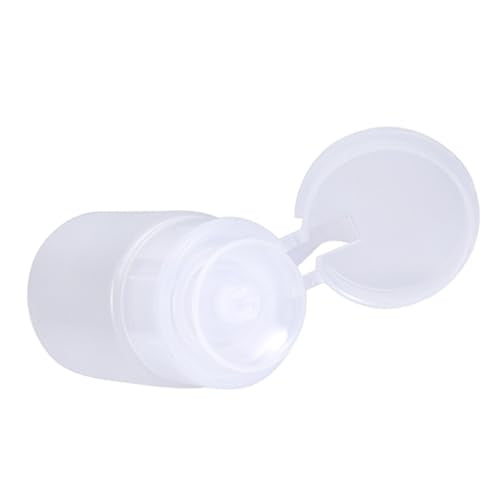60ML Pomp Lege Plastic Fles, Nagel Art Poolse Verwijderaar Alcohol Liquid Cleaner Dispenser (Wit) 5