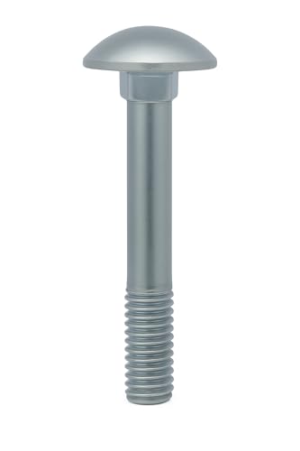 M6x80mm Carriage Bolts, 20 Pack Alloy Steel, Mushroom Head Bolts met Square Neck, Gate, Deur, Headboard Bolts, Galvanized and Corrosion Resistant, Carriage Bolts Schroeven, DIN 603 4