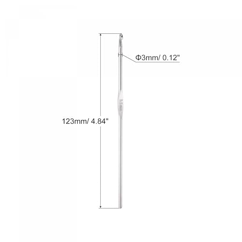 6 st 3mm haakhaakhaak, Roestvrij stalen haaknaalden breinaalden voor doe-het-zelf knutselen garen, gehaakte haken borduren draad breien Weefgereedschap voor het breien van sjaal