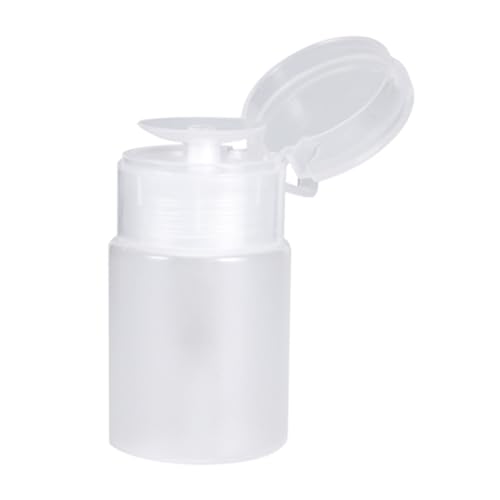 60ML Pomp Lege Plastic Fles, Nagel Art Poolse Verwijderaar Alcohol Liquid Cleaner Dispenser (Wit)