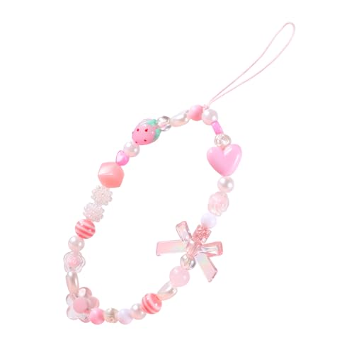 Mobiele telefoon hanger, telefoon charme mobiele telefoon hanger mobiele telefoon ketting kralen telefoon ketting pols lanyard korte telefoon charme Kawaï telefoon koord armband kort voor