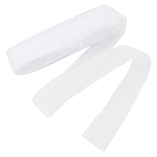 25 yards stijve paarse vlecht, ongeveer 5,5 cm breed paarse mesh vlecht trim met bling rand polyester uitbenen haar lint voor het uitbenen naaien bruidsjurk accessoires, wit