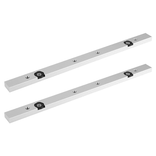 Miter Bar Slider, 2st 300mm Table Saw with Bar Slotted Miter Rail T-Rail Aluminium Legering voor Router Table Circulaire Zagen Miter Carpenter DIY Houtbewerkingsgereedschap (2 x 300)