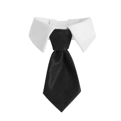 Sea Pet Decoration Collar Cat Outfit Tie + Bow Tie Pet Kleding voor Cat Honden Bruiloft verjaardag zwart wit