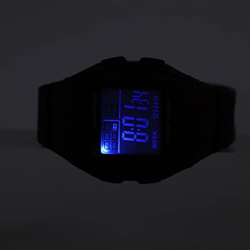 Digitale horloge voor mannen, digitale Chronograaf horloge, multifunctionele sport horloge schokbestendig Waterproof Retro Classic polshorloges voor studenten mannen (Gold) 4