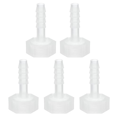 Set van 5 kunststof slangen Barbs, 1/4 inch Barb x 3/8 inch G Vrouwelijke Thread Adapter Connector Pijp Fittings voor Water Liquid Air Gas Brandstof