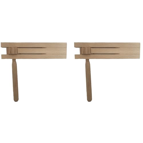 2 stuks houten ratelgeluiden maker, houten roterende ratel, lawaaimaker, geschikt voor feesten, bruiloften, feesten en andere gelegenheden