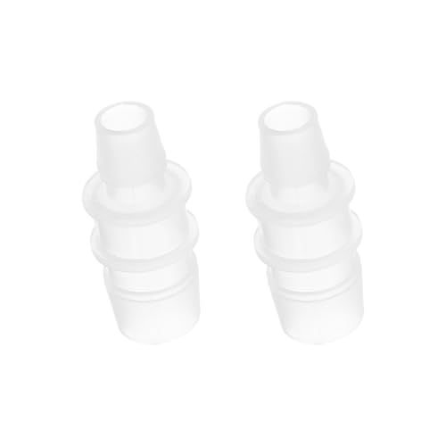 3/4" x 1/2" kunststof slang Barb Fitting, 2Pcs Thru-Bulk Pipe Connectors Barbed Wire Splicer Mender Joint Adapter Unie voor Aquarium Brandstof Gas Liquid Air