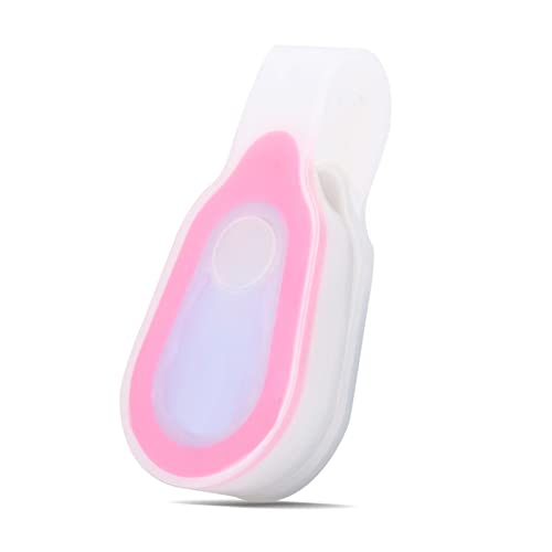 Magnetische klemlamp Hoge zichtbaarheid Klemlamp voor Nachtlus Hondenhalsband Clip Lamp Siliconen Mini Projector Portable Ingebouwde Elektronische Noodlamp (Roze)