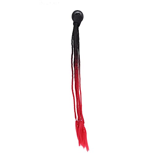 Motorhelm Dreadlocks, zuignap, zwart-rood