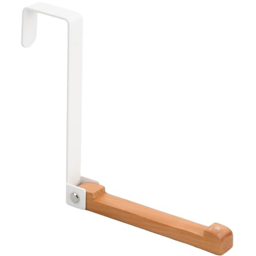 Deurhaken voor opknoping, opvouwbare deur wash Hanger, deur haak lijst voor opknoping, kleding haken, deur voor tas, mantel, handdoek, deur garderobe voor opknoping, voor keuken slaapkamer(White)