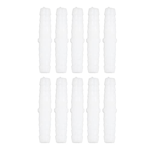 Verpakking van 10 kunststof slang buizen, rechte, dezelfde Barb Splitter, Mender Joint Adapter, Pump slang Connector, Siliconen slang, Farmaceutische (6-6mm rechte