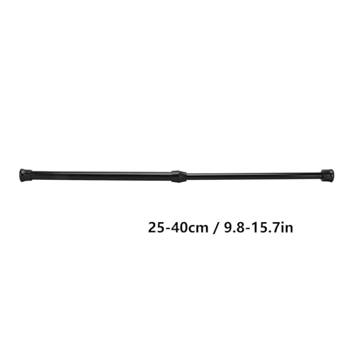 Spring Tension Window Rods, Verstelbare kleine trekstang Zwarte telescoop Spring Spanning Rod voor keuken badkamer garderobe gebruiksvoorwerpen (25-40 Thin Bar 1,2 cm Diameter) 4