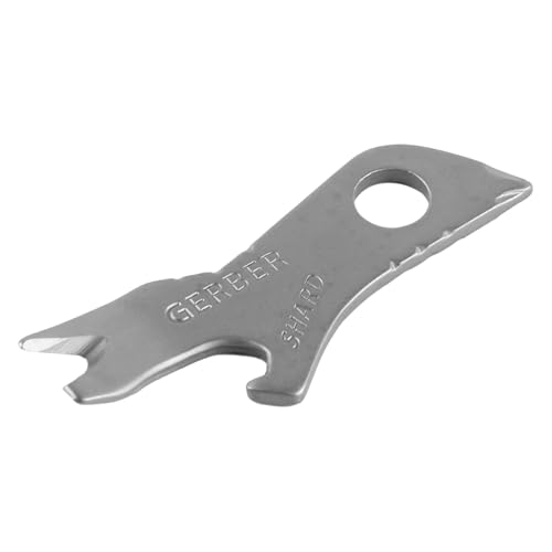 Sleutelhanger, multifunctionele sleutelhanger met flesopener, schroevendraaier en draadstripper, EDC-apparatuur en accessoires, grijs