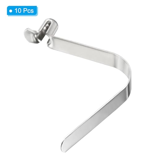 8 x 5,5 mm Kayak Paddle Clips, 10 stuks Staal Tent Polen Clips, V-Shaped Single Pin Push Knop Spring Clips voor het bevestigen van buizen en bars op Camping en Tent 3