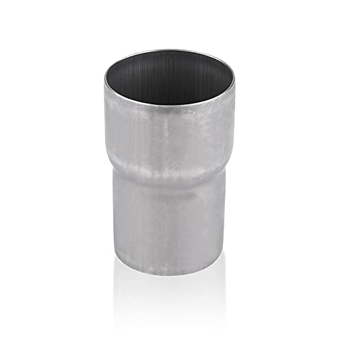 51mm tot 60mm uitlaatadapter, motoruitlaat adapter buisverminderaar uitlaatadapter incl,zilver,Normaal