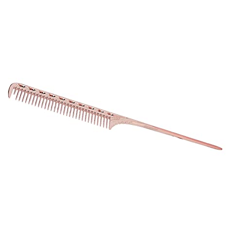 Hair Comb, Professional Rat Tail Hair Comb Salon Kapper Styling Comb Barber Aluminium Metal Comb (Rose Gold) 5