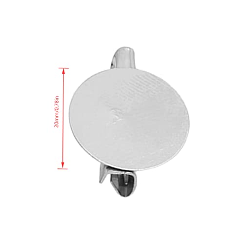 100Pcs Brooch Clasps Pin Trays, Metalen Brooch Sluitingen Pin Disc Basisschijf leeg Thicken Cabochon Trays, Eenvoudig Ontwerp Blanco Button Badge voor doe-het-zelf sieraden ambachtelijk maken (20mm)