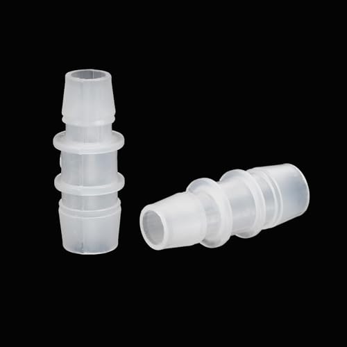 5/8" x 1/2" kunststof slang Barb Fitting, 4Pcs Thru-Bulk Pipe Connectors Barbed Wire Splicer Mender Joint Adapter Unie voor Aquarium Brandstof Gas Liquid Air 4