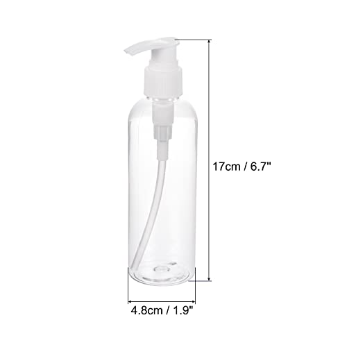 200ml Airless Pump Bottles 3 Pack Portable Refillable Dispenser Containers voor reizen Shampoo Lotion, Clear