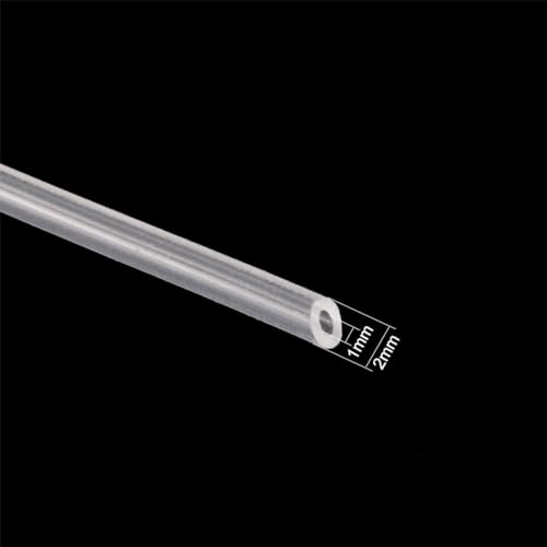 Siliconen Tube 1mm ID x 2mm OD 3m/9.84ft Lengte, Flexibele Siliconen Rubber Tube, Waterluchtslang, Pompoen Transfer Pijp Clear