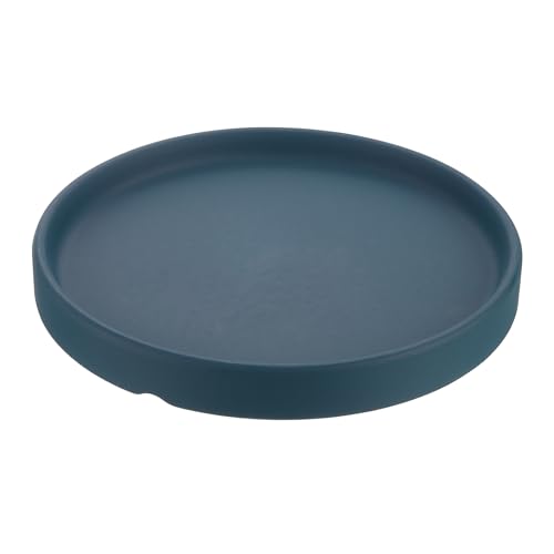 Plant Pot Saucer 15,5cm, Keramische Ronde Flower Drip Tray voor binnendeur, Donkerblauw