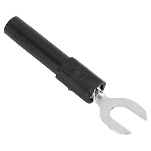 J.20016 U-Shaped Banana Plug, U en Y type Pins 6mm met 4mm Safety Banana Plug, Pack van 10 (Blauw)