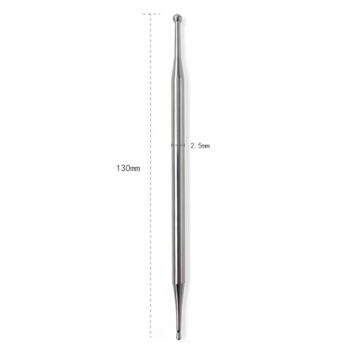 Dubbel hoofd gezicht Reflexology Tool, 13cm roestvrij staal Acupunctuur Naald Portable Body Point Probe Massage Tool Zelfmassage Acupressure Probe Diep weefsel Massage voor oor en