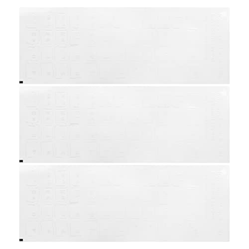 3Pcs Korean Keyboard Stickers PC Keyboard Stickers Transparante achtergrond met witte letters voor Computer Laptop Notebook Bureaublad