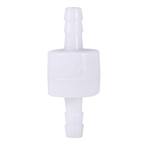 Hilitand Plastic Check Valve, 6 mm, One Way Check Valve for Water, Fuel, Liquid, Air (6mm)