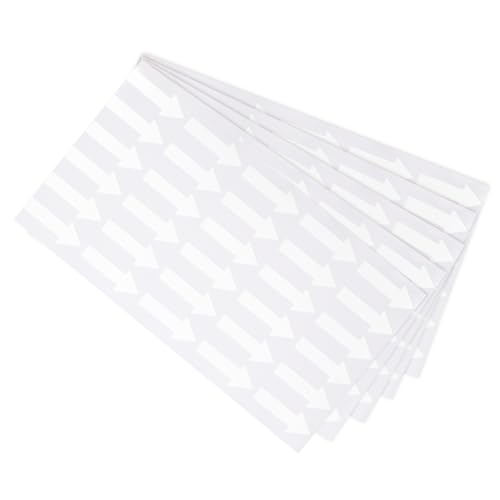 Kleine pijl Sticker Label 1,2 x 0,5 inch, 120 stuks Zelfklevende kleur Coding Sign Sticker voor Gas Flow Direction Inspectie Defect Mark, wit