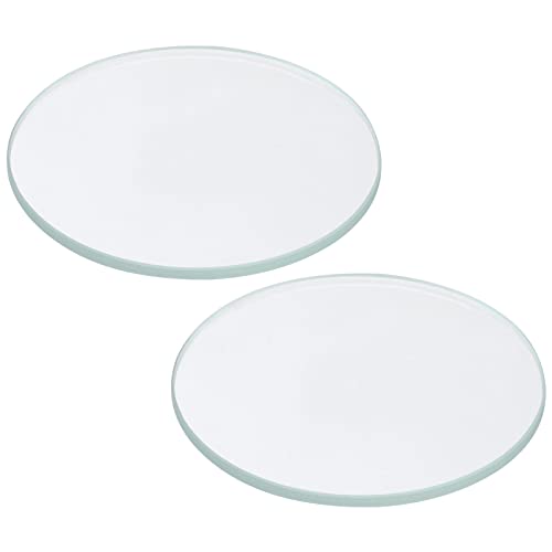 1,65x0,08 Dia zaklamp glazen lens, 2 stuks gepolijste randglas lenzen voor LED-lichtbron lens handheld zaklamp vervanging, transparant