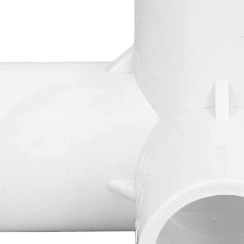 3 Way Tube Fittings, 10PCS Quick Reducing Pipe Connector, 3 Way Pipe Fittings PVC Kunststof rechterhoek T hoek Connector 20mm binnen(White) 4