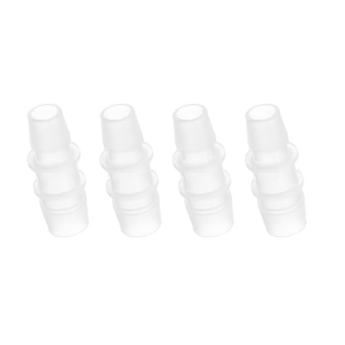 5/8" x 1/2" kunststof slang Barb Fitting, 4Pcs Thru-Bulk Pipe Connectors Barbed Wire Splicer Mender Joint Adapter Unie voor Aquarium Brandstof Gas Liquid Air